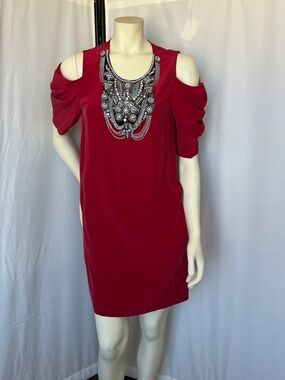 Rebecca Minkoff  Sulk Cold Shoulder, Jeweled Shift